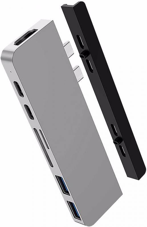 Hyper 7 en 2 Usb c Duo Voor De Apple Macbook(hd28c gray )