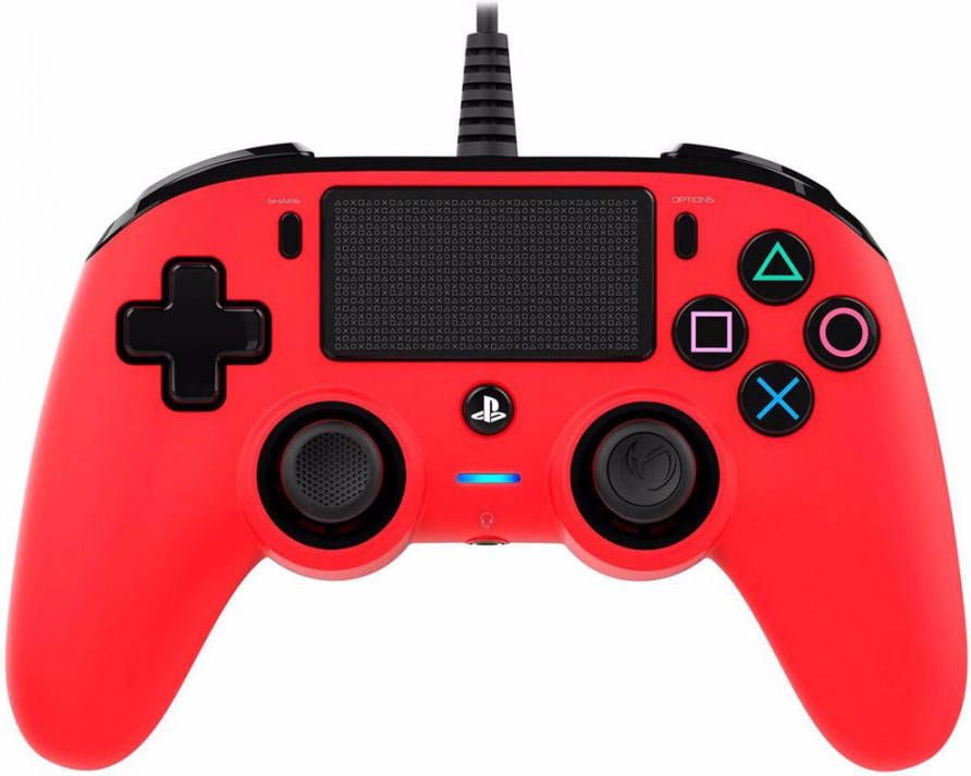 Nacon PlayStation 4 official wired compact controller rood
