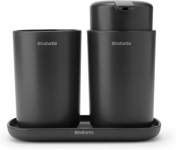 Brabantia badkameraccessoires ReNew (set van 3) Donkergrijs