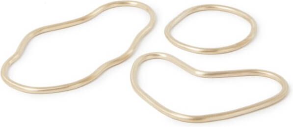 ferm LIVING Pond Trivets onderzetter van messing set van 3