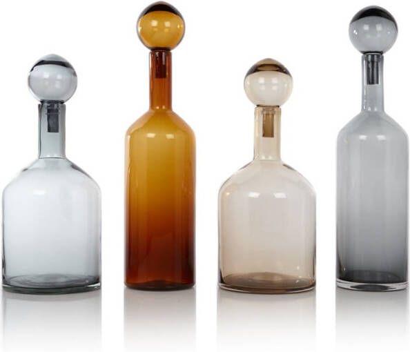 Pols Potten Bubbles & Bottles Chic Karaffen Set van 4