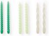 HAY Long Kaars Set van 6 Mint/Light Grey/Green online kopen