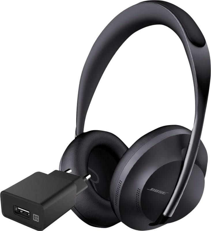 Bose Noise Cancelling Headphones 700 Zwart + XtremeMac Oplader met Usb A Poort 12W