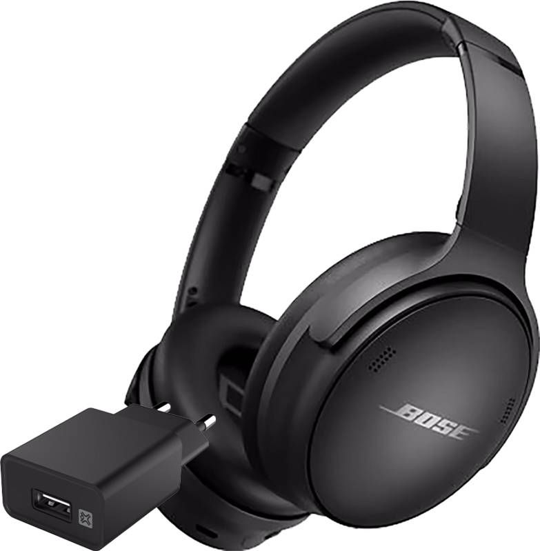 Bose Quietcomfort 45 Zwart + XtremeMac Oplader met Usb A Poort 12W