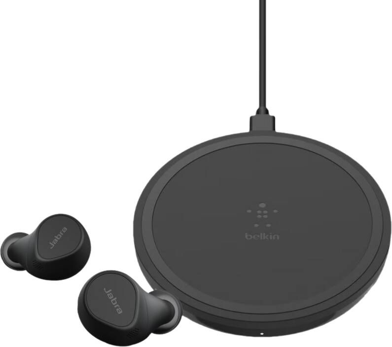 Jabra Elite 7 Pro Zwart + Belkin Boost Up Draadloze Oplader 10W Zwart
