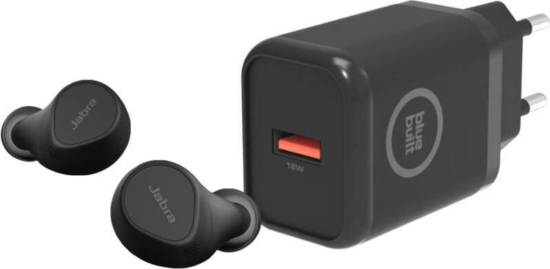Jabra Elite 7 Pro Zwart + BlueBuilt Oplader 18W