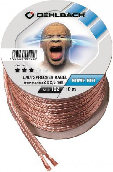 Oehlbach Luidsprekerkabel(2 x 2, 5 mm)10 meter