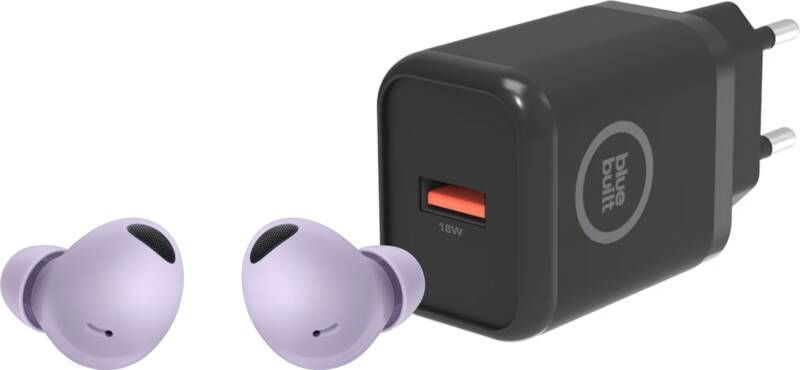 Samsung Galaxy Buds 2 Pro Paars + BlueBuilt Oplader 18W