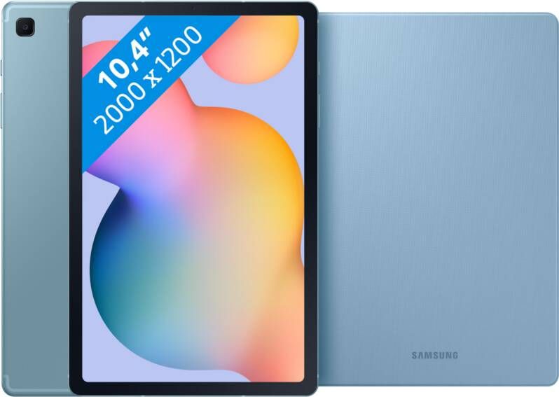 Samsung Galaxy Tab S6 Lite 64GB Wifi Blauw + Book Case Blauw