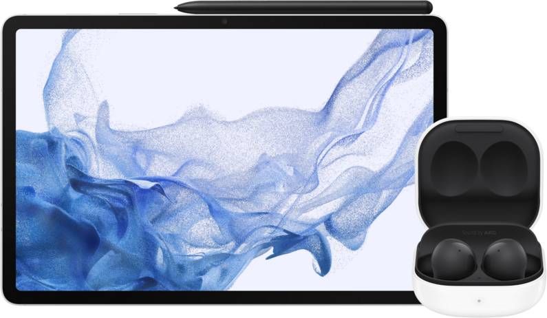Samsung Galaxy Tab S8 11 inch 128GB Wifi Zilver + Galaxy Buds 2