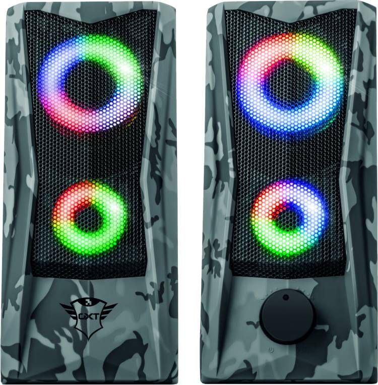 Trust Gaming GXT 606 Javv RGB verlichte 2.0 Pc Speaker Grijs camo