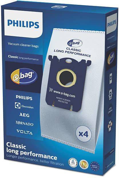 Philips 2681008024 stofzuigerzak fleece(doos)S Bag Long Perf. 4st.