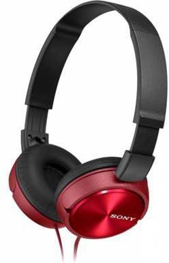 Sony MDRZX310APR opvouwbare hoofdtelefoon met microfoon rood