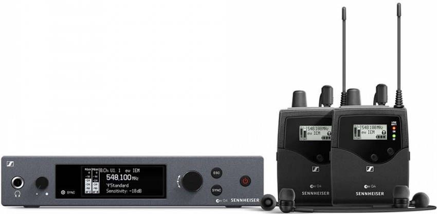 Sennheiser EW IEM G4 TWIN A draadloze in ear set(516 558 MHz )