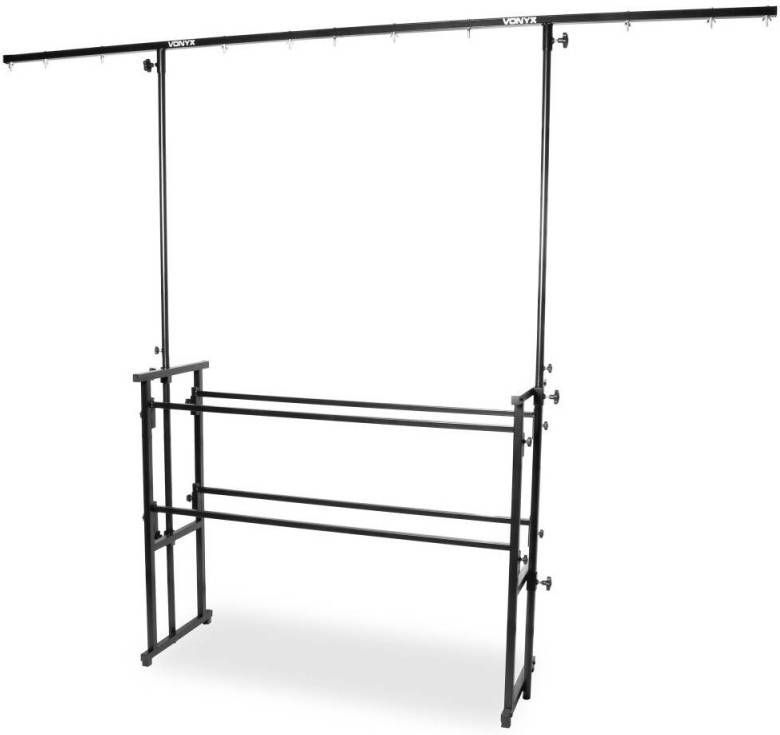 Vonyx DB7 all in one mobiele DJ booth met lichtbrug