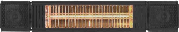 EUROM Heat&amp, Beat Elektrische Terrasverwarmer Zwart 2000W 740 X 130 X 135mm