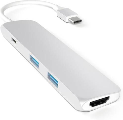 Satechi SLIM TYPE C Multiport Adapter Zilver