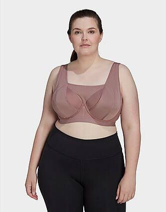 Adidas TLRD Impact Luxe Training High Support Beha(Grote Maat) Purple Dames