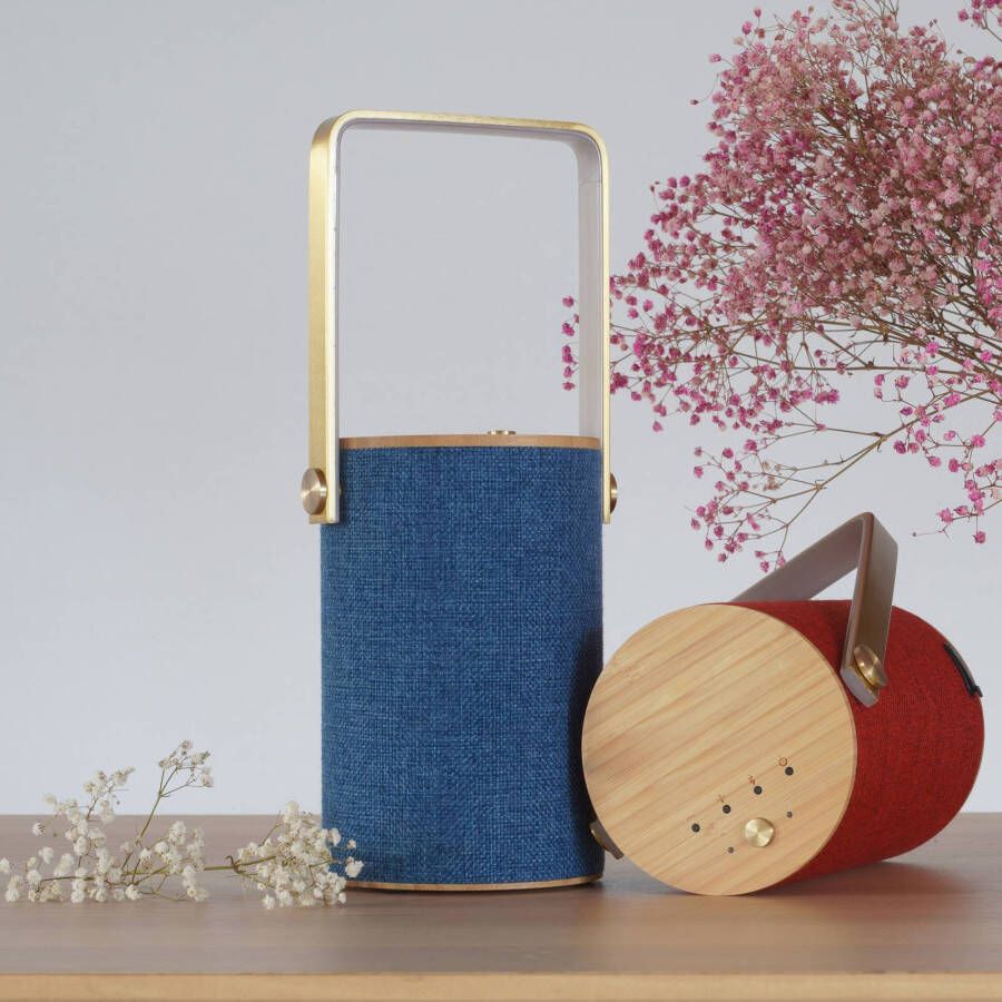 LOOM DESIGN Silo 1 sfeerlamp, BT speaker, blauw