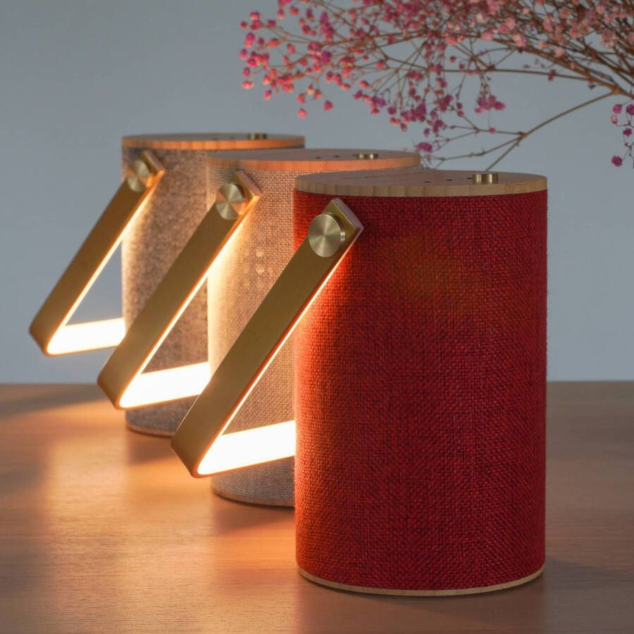 LOOM DESIGN Silo 1 sfeerlamp, BT speaker, rood