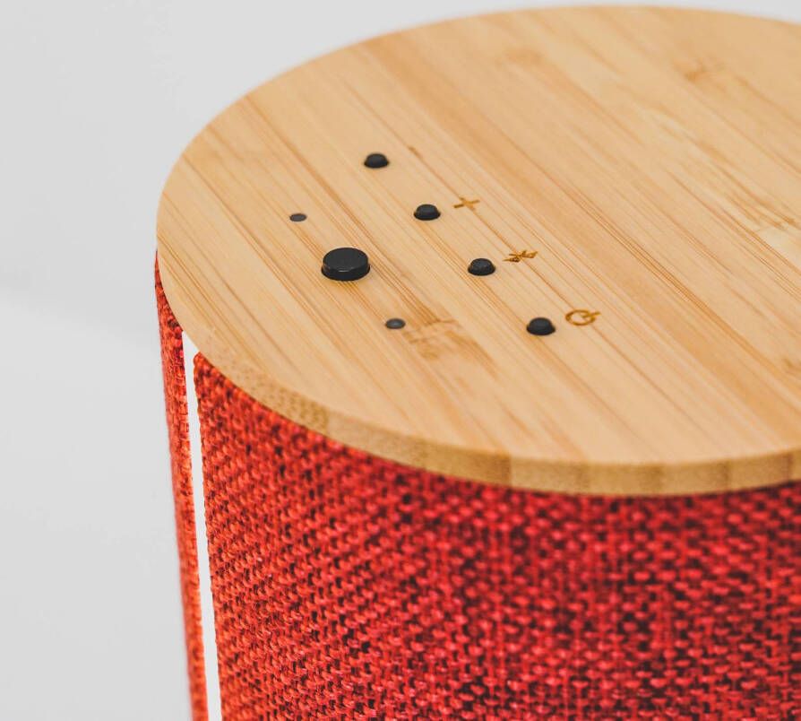 LOOM DESIGN Silo 2 sfeerlamp, BT speaker, rood