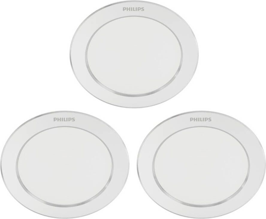 Philips Set van 3 inbouwspots DiamondØ 9, 5cm wit 77807100