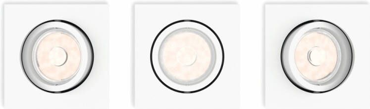 Philips Set vierkante inbouwspots Enneper(3x)GU10 wit 5019331PN