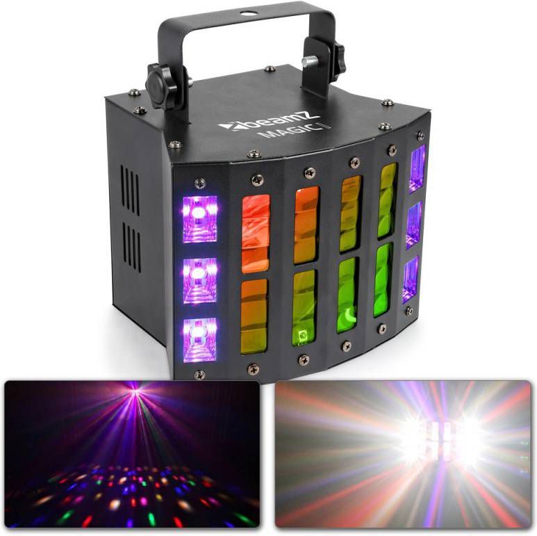 BeamZ Magic1 LED Derby, blacklight en stroboscoop in één