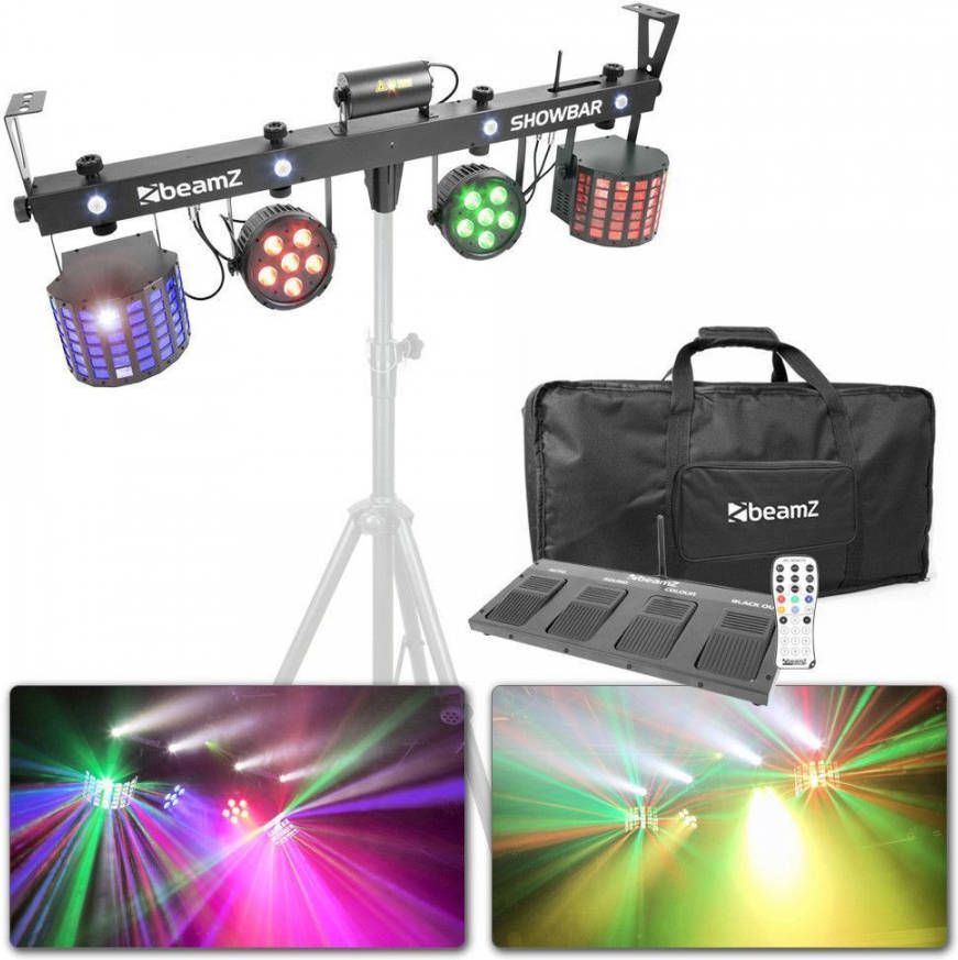 BeamZ Showbar all in one lichtset met draadloze voetcontroller
