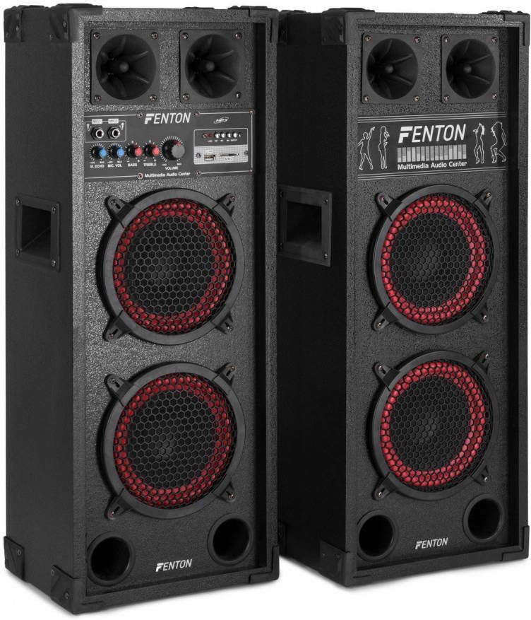 Fenton SPB 210 Actieve speakerset 2x 10" 1200W met Bluetooth
