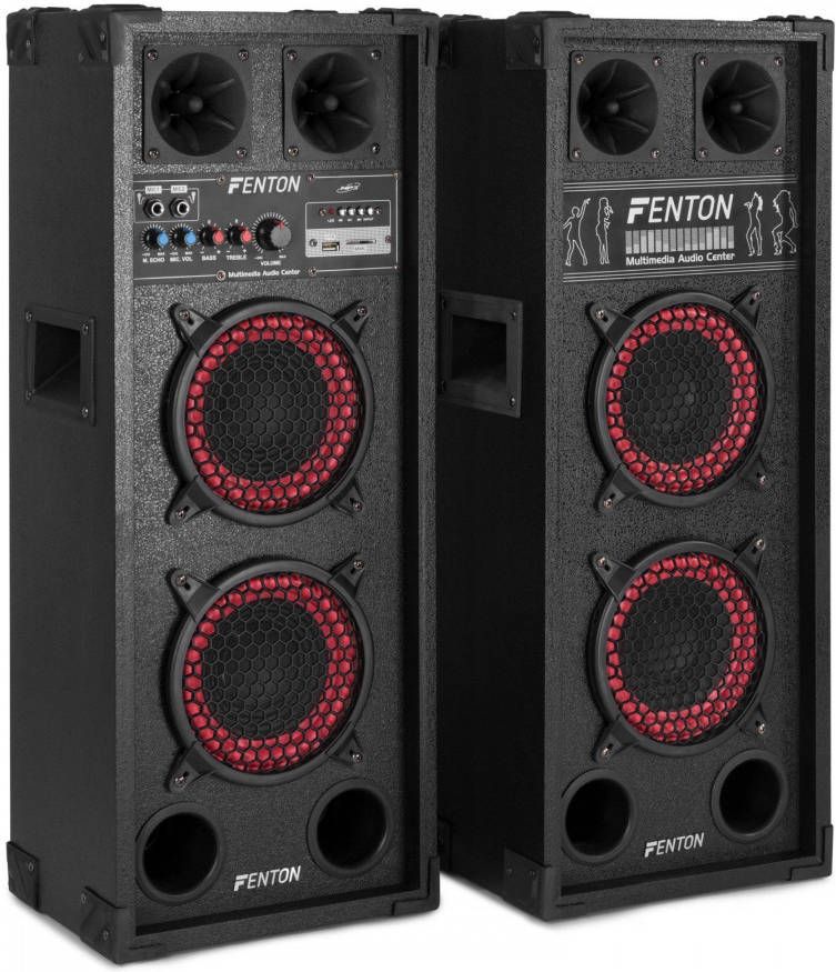 2e keus Fenton SPB-26 Actieve speakerset 2x 6,5" 600W met Bluetooth