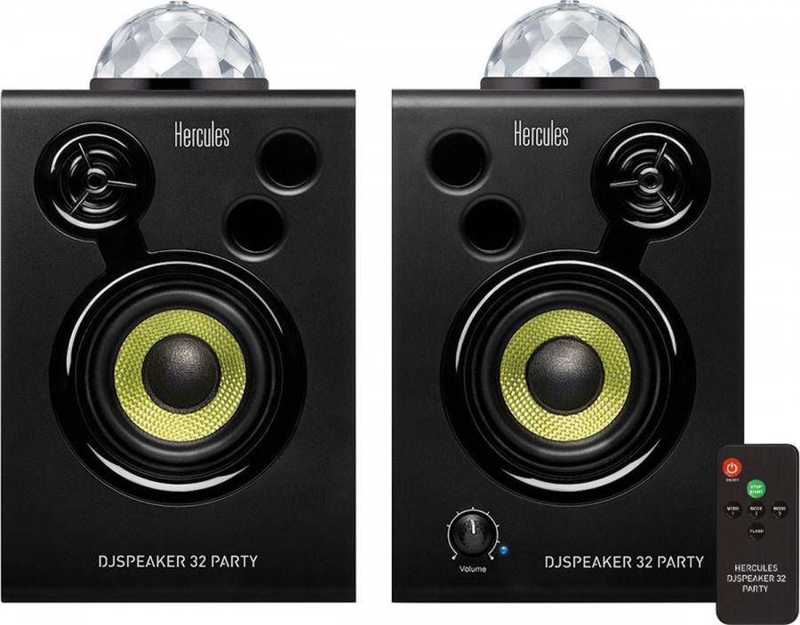Hercules DJSpeaker 32 Party speakers met verlichting(set van 2 )