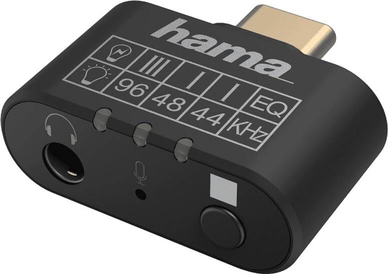 Hama Audio adapter Audio adapter, USB C stekker, 3, 5 mm stereo jackplug