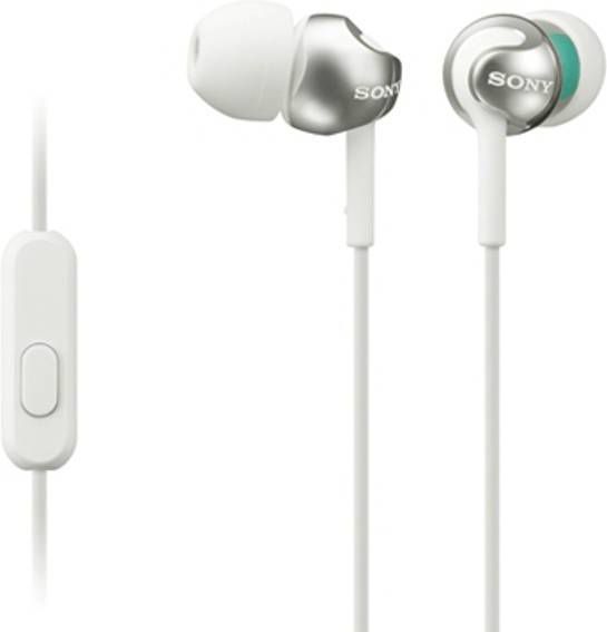 Sony: MDR-EX110AP Koptelefoon In Ear Hoofdtelefoon Wit