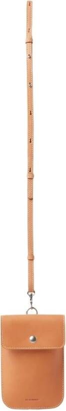 Jil Sander Flap telefoonhoesje , Bruin, Heren