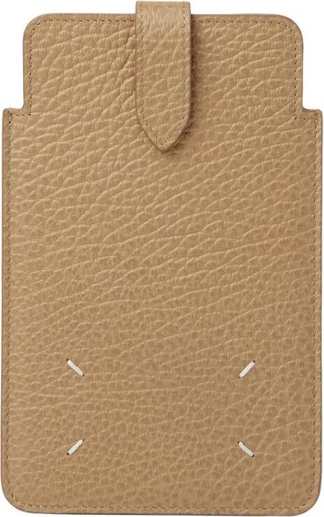 Maison Margiela Signature Stitch Phone Pouch , Bruin, Heren