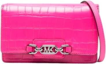 Michael Kors `Heather` Small Phone Crossbody Bag , Roze, Dames