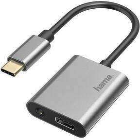 Hama Usb geluidskaart Audio adapter, 2 in 1, USB C St. 3, 5 mm jack/USB C aansluiting, audio+opladen