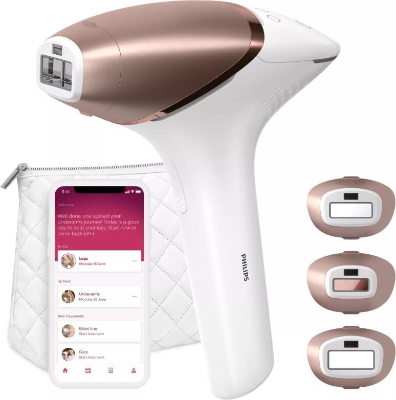 Philips IPL ontharingsapparaat Lumea S9000 BRI955/00 Opzetstukken 3 stuks(precisiezones, lichaam, gezicht ), met SmartSkin sensor, met SenseIQ technologie