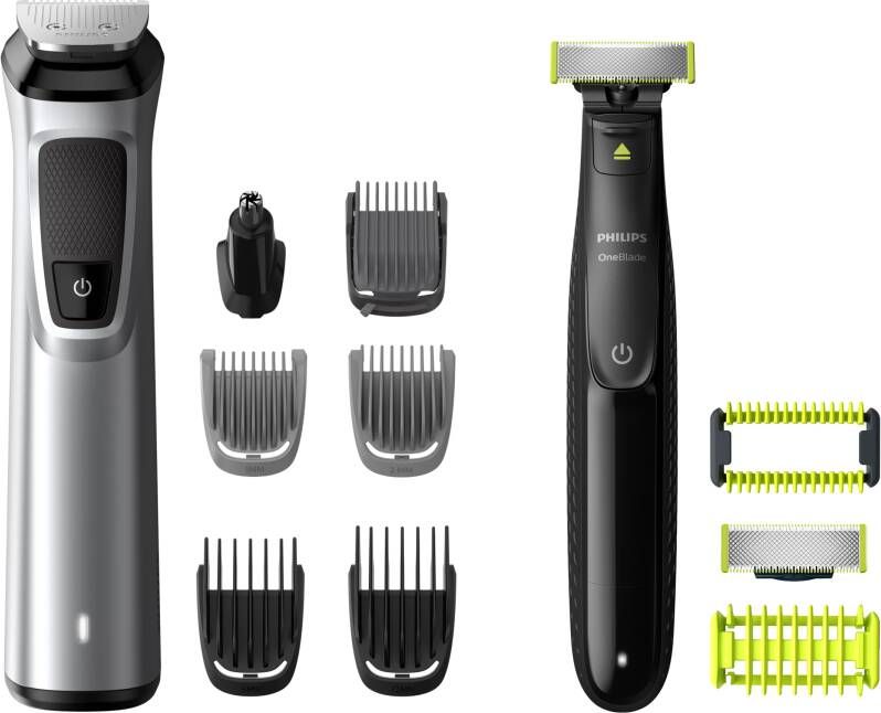 Philips Tondeuse MG9710/90 Multigroom Series 9000 & OneBlade Face+Body 12 in 1 premium trimset(set )