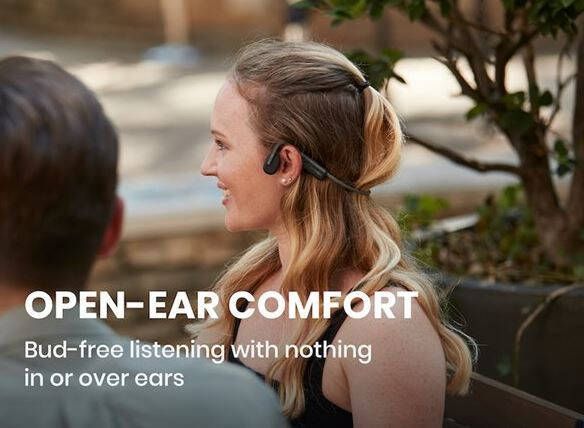 Shokz After OpenMove Slate bluethooth oordopjes grijs