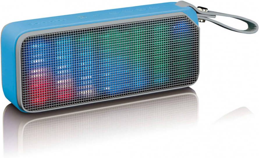 Lenco Bluetooth® Speaker Spatwaterdicht Met Party Lights Bt 191bu Blauw